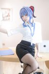 [Cosplay] Eriri 樱梨梨 - Ganyu Secretary 甘雨秘书