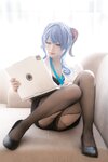 [Cosplay] Eriri 樱梨梨 - Ganyu Secretary 甘雨秘书
