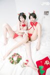 [JVID] Verna & 伊芙蝶 - 情欲双子-鹿女派对后的3P愿望
