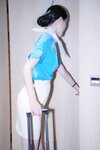 [Cosplay] 晚苏susu 蓝衣空姐制服