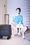 [Cosplay] 晚苏susu 蓝衣空姐制服