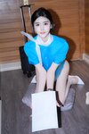 [Cosplay] 晚苏susu 蓝衣空姐制服