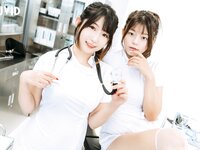 [JVID] 肉包Mini & 白金 - 性处理专门病栋-痴女护理师性感-专门帮累积性欲的患者提供口交的治疗服务
