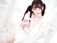 [Cosplay] Kyokyo 沉迷汉堡王 - Burger King Pink Maid 汉堡王粉色女仆