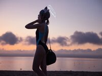 [Cosplay] G44 不会受伤 - Sand wolf white swimsuit 砂狼白子泳装