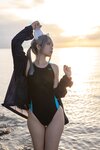 [Cosplay] G44 不会受伤 - Sand wolf white swimsuit 砂狼白子泳装
