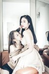 [JVID] 辰辰 & 妍妍 Angel - 我的大小女友-情人节带两位女友开房间-超超透上衣透明内裤