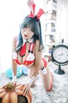[JVID] 蜜雅 & 晨歆 - K與H的巨乳激烈床上運動㊙️不給糖就愛愛！