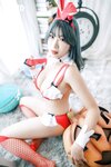 [JVID] 蜜雅 & 晨歆 - K與H的巨乳激烈床上運動㊙️不給糖就愛愛！