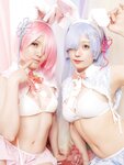 [Cosplay] Miyano & Airi Yamada 山田愛莉 - Rem And Ram's Cute Little Room レムとラムの可愛い小部屋