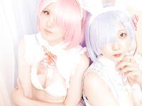 [Cosplay] Miyano & Airi Yamada 山田愛莉 - Rem And Ram's Cute Little Room レムとラムの可愛い小部屋