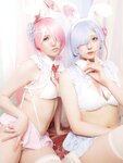 [Cosplay] Miyano & Airi Yamada 山田愛莉 - Rem And Ram's Cute Little Room レムとラムの可愛い小部屋
