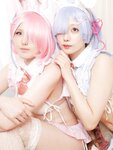 [Cosplay] Miyano & Airi Yamada 山田愛莉 - Rem And Ram's Cute Little Room レムとラムの可愛い小部屋