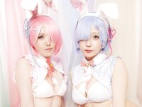 [Cosplay] Miyano & Airi Yamada 山田愛莉 - Rem And Ram's Cute Little Room レムとラムの可愛い小部屋