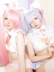 [Cosplay] Miyano & Airi Yamada 山田愛莉 - Rem And Ram's Cute Little Room レムとラムの可愛い小部屋
