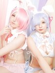 [Cosplay] Miyano & Airi Yamada 山田愛莉 - Rem And Ram's Cute Little Room レムとラムの可愛い小部屋