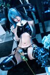 [Cosplay] 鬼马少女阿薰kaOri - 蓝羽毛w魅魔