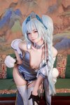 [Cosplay] G44 不会受伤 - PA-15 Delphinium charm cheongsam 翠雀媚旗袍