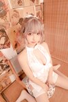 [Cosplay] Mafuyu Kagurazaka 神楽坂真冬 - White cheongsam 白旗袍