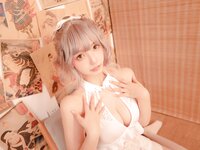 [Cosplay] Mafuyu Kagurazaka 神楽坂真冬 - White cheongsam 白旗袍