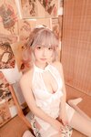[Cosplay] Mafuyu Kagurazaka 神楽坂真冬 - White cheongsam 白旗袍