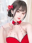 [Cosplay] 三度 69 - 红丝绒旗袍