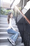 [Cosplay] 唐安琪 户外牛仔裤写真