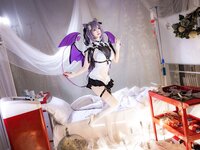 [Cosplay] Astra 雪晴 - Keqing Devil Restraint Pajamas 刻晴恶魔拘束睡衣