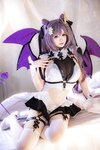 [Cosplay] Astra 雪晴 - Keqing Devil Restraint Pajamas 刻晴恶魔拘束睡衣