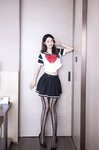 [Cosplay] 唐安琪 性感黑色短裙写真