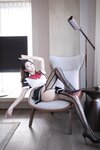 [Cosplay] 唐安琪 性感黑色短裙写真