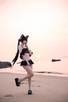 [Cosplay] G44 不会受伤 - Kuromi Serika Beach Swimsuit 黑見芹香 海边泳装