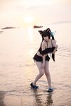[Cosplay] G44 不会受伤 - Kuromi Serika Beach Swimsuit 黑見芹香 海边泳装