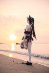 [Cosplay] G44 不会受伤 - Kuromi Serika Beach Swimsuit 黑見芹香 海边泳装