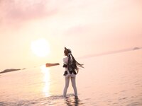 [Cosplay] G44 不会受伤 - Kuromi Serika Beach Swimsuit 黑見芹香 海边泳装