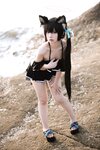 [Cosplay] G44 不会受伤 - Kuromi Serika Beach Swimsuit 黑見芹香 海边泳装