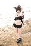 [Cosplay] G44 不会受伤 - Kuromi Serika Beach Swimsuit 黑見芹香 海边泳装