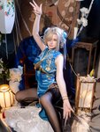 [Cosplay] Feather_rr 前羽_rr - Ichinose Asuna doujin cheongsam 一之濑明日奈同人旗袍