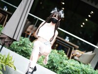 [Cosplay] 职业奶妈三水子 - 猫猫蓝白比基尼