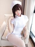 [Cosplay] Nyako 喵子 - Nurse selfie 护士自拍
