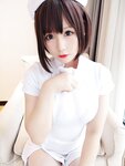 [Cosplay] Nyako 喵子 - Nurse selfie 护士自拍