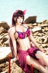 [Cosplay] Airi 仙九 - Scarlett Swimsuit 斯卡哈水着