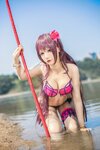 [Cosplay] Airi 仙九 - Scarlett Swimsuit 斯卡哈水着