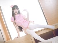 [Cosplay] Bu Dai Mao 不呆猫 - Pink nurse 粉色护士