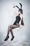 [Cosplay] Ni De Fu Qing 你的负卿 - Senior Bunny Girl 学姐兔女郎