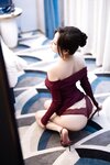 [Cosplay] 杨晨晨 紫色连衣短裙