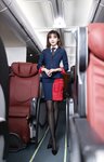 [Cosplay] 陆萱萱 粉色空姐制服