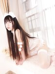 [Cosplay] Bu Dai Mao 不呆猫 - Lace Selfie 蕾丝自拍