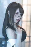 [Cosplay] Qiyuemiaozi 七月喵子 - Kitchen Glasses Girl No.1 厨房眼镜娘1号
