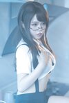 [Cosplay] Qiyuemiaozi 七月喵子 - Kitchen Glasses Girl No.1 厨房眼镜娘1号